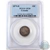 Image 1 : 10-cent 1875H PCGS Certified VF-20