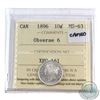Image 1 : 10-cent 1896 Obverse 6 ICCS Certified MS-63. Nice blast white coin with Cameo not mentioned on the h