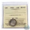 Image 1 : 10-cent 1920 ICCS Certified MS-65. Tied for the highest grade!