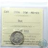 Image 1 : 10-cent 1956 Dot ICCS Certified MS-65