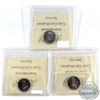 Image 2 : 10-cent 1997, 1998 & 1999 Canada 10-cent ICCS Certified MS-66. 3pcs