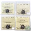 Image 1 : 10-cent 2007 Straight 7, 2015, 2016, 2017 Canada 150 ICCS MS-66. 4pcs