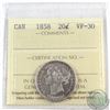 Image 1 : 20-cent 1858 ICCS Certified VF-30