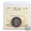 Image 1 : 20-cent 1858 ICCS Certified VF-20
