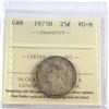 Image 1 : 25-cent 1875H ICCS Certified VG-8. *Key Date*