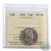 Image 1 : 25-cent 1902 ICCS Certified VF-30.