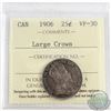 Image 1 : 25-cent 1906 ICCS Certified VF-30 Large Crown