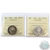 Image 1 : 25-cent 1937 & 1940 ICCS Certified MS-64. 2pcs