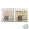 Image 1 : 25-cent 1946 & 1948 ICCS Certified MS-63. 2pcs