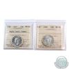 Image 1 : 25-cent 1947 ML MS-64 & 1948 MS-62 ICCS Certified. 2pcs