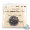 Image 1 : 25-cent 1992 N.B Commemorative; Upset Dies ICCS Certified MS-63 (180 degree rotation)