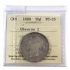 Image 1 : 50-cent 1888 Obv. 2 ICCS Certified VG-10 *Key Date*