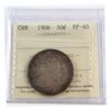Image 1 : 50-cent 1906 ICCS Certified EF-40. A Nice original coin with medium tones throughout.