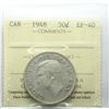 Image 1 : 50-cent 1948 ICCS Certified EF-40. A great example for this Scarce date, though evenly worn.