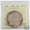 Image 1 : Silver $1 1936 ICCS Certified MS-65