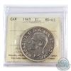 Image 1 : Silver $1 1945 ICCS Certified MS-63. *Key Date* A Nice Flashy coin!