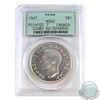 Image 1 : Silver $1 1947 Ptd.7 Quadruple Punch HP, PCGS Certified MS-62. *Old style holder, 4xHP is not noted 
