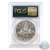 Image 2 : Silver $1 1947 Ptd.7 Quadruple Punch HP, PCGS Certified MS-62. *Old style holder, 4xHP is not noted 