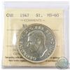 Image 1 : Silver $1 1947 Blunt 7 ICCS Certified MS-60