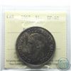 Image 1 : Silver $1 1947 Blunt 7 ICCS Certified EF-40; Consistent Dark toning throughout.