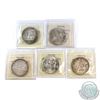 Image 2 : Silver $1 1958, 1959, 1960, 1961 & 1962 ICCS Certified MS-64! Coins have varying degrees of light to