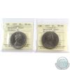 Image 1 : Nickel $1 1977 Detached Jewel SWL & 1977 Attached Jewel WL ICCS Certified MS-66. 2pcs