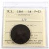 Image 1 : New Brunswick 1-cent 1864 E/F ICCS Certified F-12
