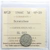 Image 1 : Newfoundland 5-cent 1946C NFLD ICCS Certified VF-20 (Scratches) A Key Date coin with medium grey ton