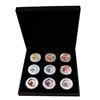 Image 1 : Australia; Perth Mint 2012 Australia Year of the Dragon 9-coin 1oz Fine Silver Colourized Set. This 