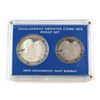 Image 1 : India; 1975 Republic of India Development Oriented 50 Rupee & 10 Rupee 2-coin Proof set. Set comes w