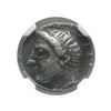 Image 2 : Caria, Island of Rhodes (Early 3rd Century BC) Ar Drachm (2.94g); Obv. Helios hd. I.; Rev. Rose in B