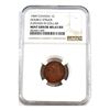 Image 1 : Errors; 1969 Canada 1-cent Double Struck Flipover in Collar Mint Error. NGC Certified MS-63 Red! An 
