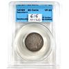 Image 1 : Newfoundland 20-cent 1876H Repunched 6 High/Low CCCS Certified VF-20
