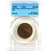 Image 1 : 1-cent 1859 Wide 9/8; Repunched O in ONE CCCS Certified MS-63 Red and Brown