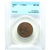 Image 1 : 1-cent 1907 CCCS Certified EF-45. Repunched '7/7', Right/Left.