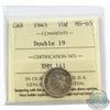 Image 1 : 10-cent 1945 'Double 19' ICCS Certified MS-65