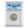 Image 1 : 20-cent 1858 Blundered D in DEI; Cleaned; ICG Certified AU-50