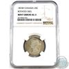 Image 1 : 25-cent 1874H Canada 25-cent Error Struck on Rotated Dies 225 Degrees off. NGC Certified AG-3. A Rar