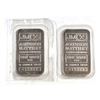 Image 1 : Scarce! Johnson Matthey 1/2oz Fine Silver Bars with JM Logo Reverse (Tax Exempt). Sealed in original