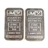 Image 1 : Scarce Consecutive Johnson Matthey 1oz Fine Silver Bars with 'Blank' Reverse (Tax Exempt). You will 