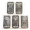 Image 1 : 1981 Engelhard 1oz Fine Silver Bars with 'No Border' (TAX Exempt). 5pcs.