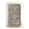 Image 1 : Scarce Johnson Matthey USA 5oz Fine Silver Bar with 'Blank' Reverse (TAX Exempt). In original packag