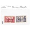 Image 1 : Pair of 1939 St. Pierre & Miquelon New York World fair 2F 25c Over printed "France Libre F.N.F.L "St