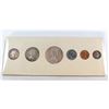 Image 2 : RCM Issue: 1953 Canada Mint Set in white cardboard. Coins are toned.