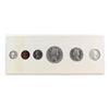 Image 2 : RCM Issue: 1956 Canada Proof-like Set in Original White Cardboard. Coins are lightly toned, with the