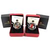 Image 1 : RCM Issue: 2008 Canada 25-cent Northern Cardinal & Downy Woodpecker Coin set. 2pcs.