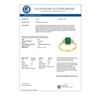 Image 2 : 1.12 CTW Emerald & Diamond Ring 18K Yellow Gold - REF-31H8A - 11342