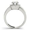 Image 4 : 2.21 CTW Certified VS/SI Diamond 2Pc Wedding Set Solitaire Halo 14K White Gold - REF-432W9F - 31313