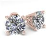 Image 1 : 1.53 CTW VS/SI Diamond Stud Designer Earrings 14K Rose Gold - REF-247H6A - 30591