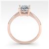 Image 4 : 1.01 CTW Princess Cut VS/SI Diamond Engagement Designer Ring 18K Rose Gold - REF-285N2Y - 32417